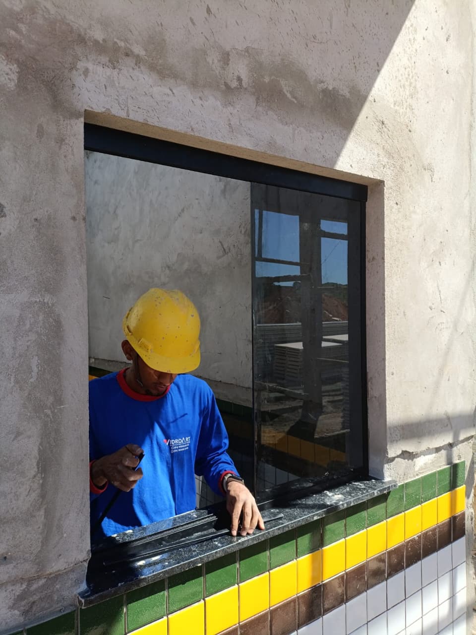 Obra realizada pela Vidroart