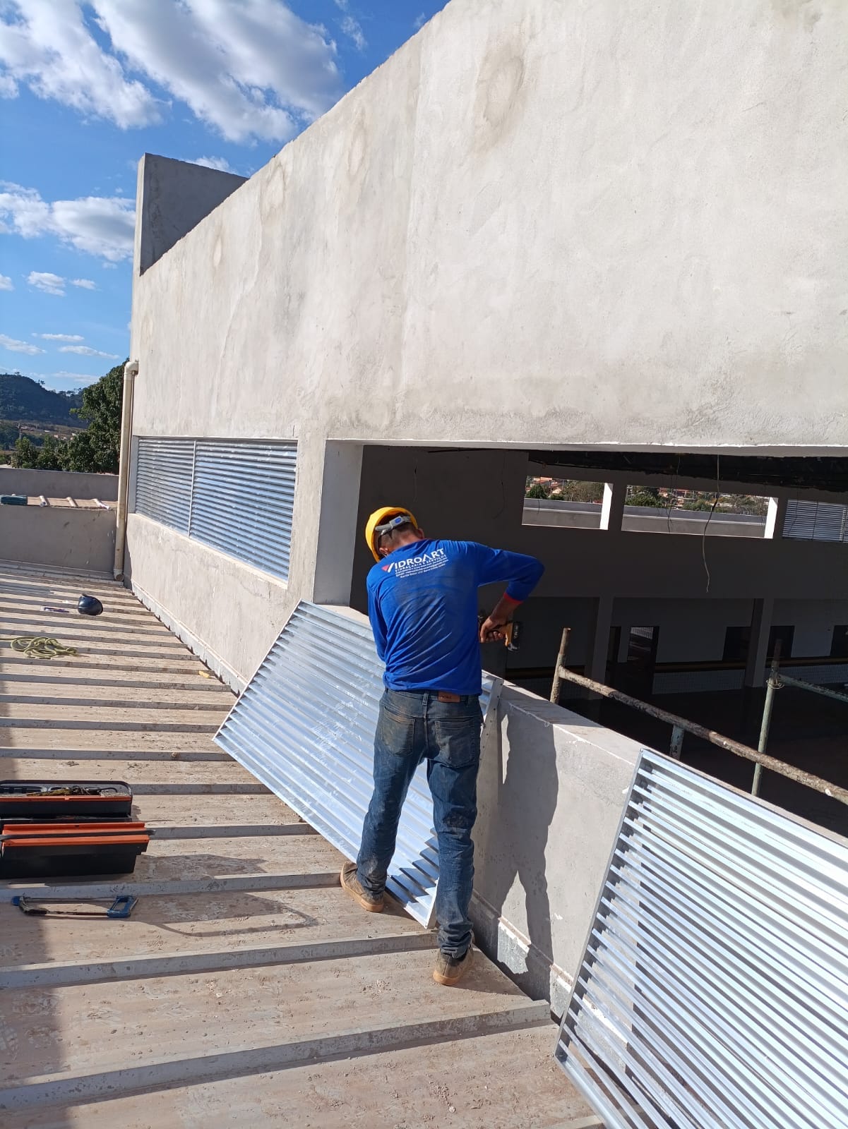 Obra realizada pela Vidroart